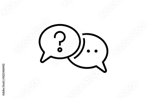 two overlapping chat bubbles with one highlighted for messaging
