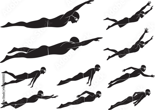Wallpaper Mural Swimming Silhouette Vector | Black Swim Icon | Minimalist Sports Graphics

 Torontodigital.ca