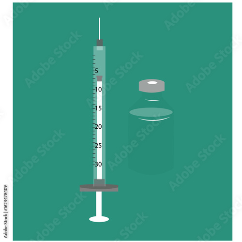 Medical disposable syringes 3 ml  with ampoule