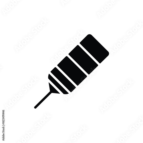 Black silhouette of a feather duster with a thin handle
