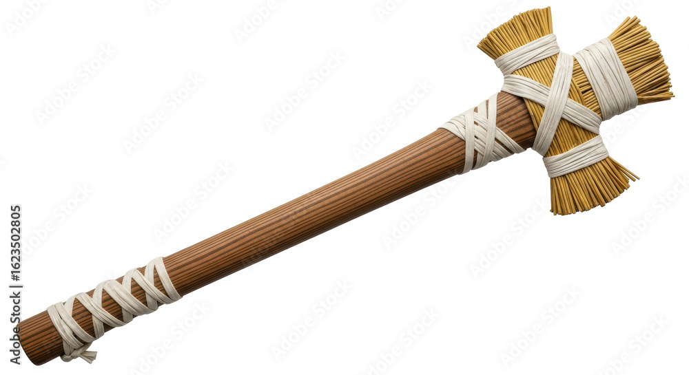 Naklejka premium Isolated Straw Mace