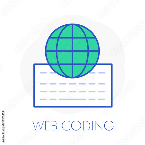 Web Coding, HTML, CSS, JavaScript, Programming Icon