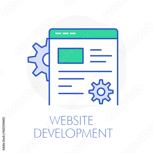 Website Development, Web Coding, UI/UX, Front-End, Design Icon