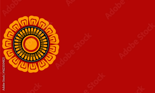 traditional Sri Lankan art pattern, known as a 'Katayam kalawa' flower pattern