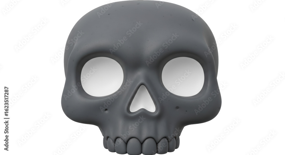 Obraz premium Isolated Grey Skull