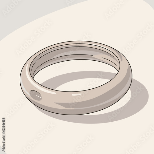 Simple beige ring on light background representing World Contraception Day  