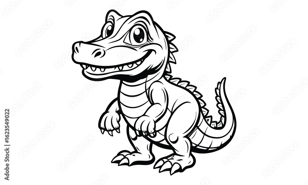 Fototapeta premium Crocodile t shirt design silhouette and vector line art Wildlife Crocodile Graphic for Casual and Trendy Apparel
