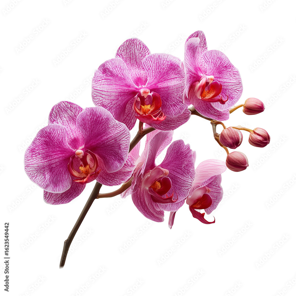 Fototapeta premium orchid isolated on white background- rosy orchid isolated on white background