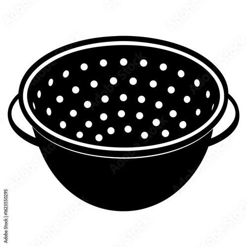colander with water drops vector illustration