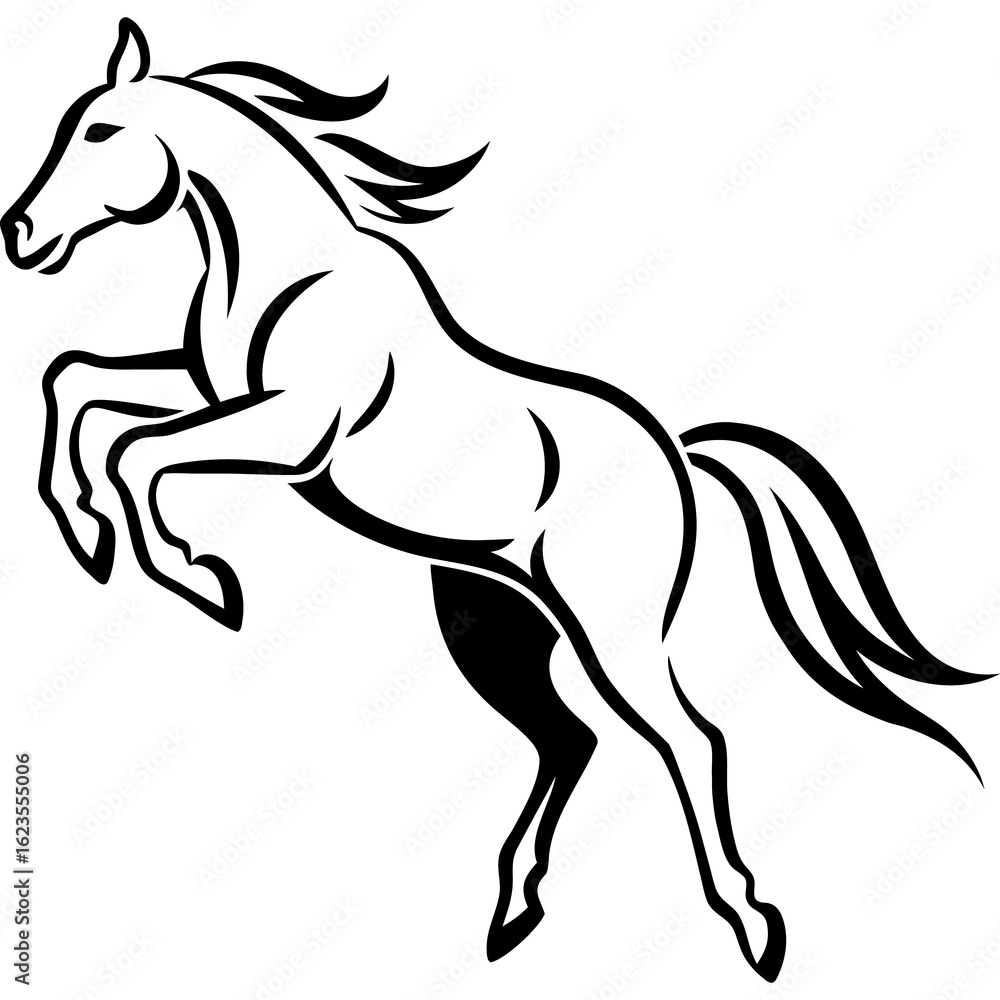 Obraz premium horse silhouette vector