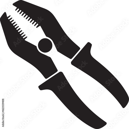 Black Silhouette of Wire Cutters