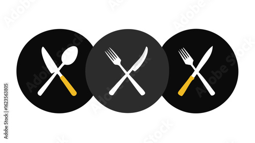 Restaurant menu food cutlery kitchen dining silverware spoon fork knife design