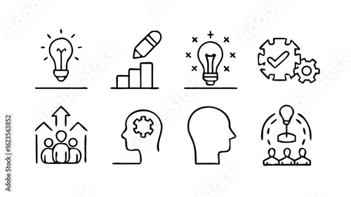 Idea generation innovation process brainstorming solution creative thinking concept