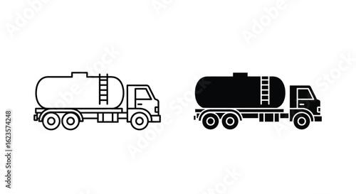 Tanker Truck Icon Illustration
