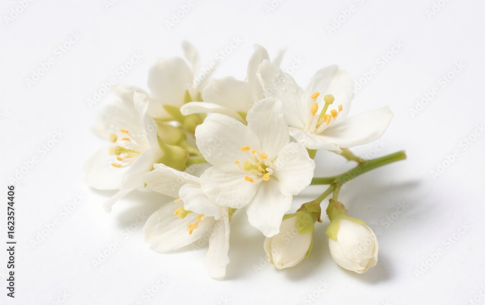 Fototapeta premium white flowers on white background