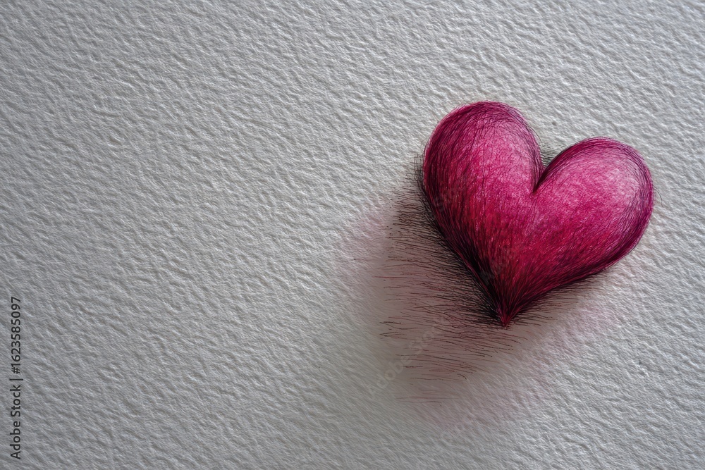 Obraz premium Crimson Heart on Textured Surface