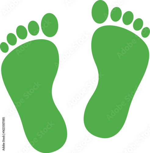 Green footprints eco friendly steps sustainability