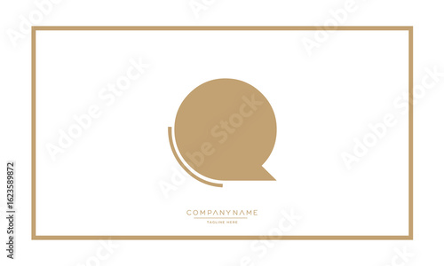Alphabet letters Q or QQ logo monogram