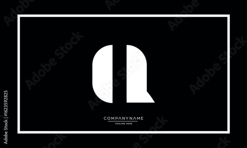 Alphabet letters Q or QQ logo monogram