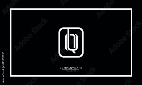 Alphabet letters Q or QQ logo monogram