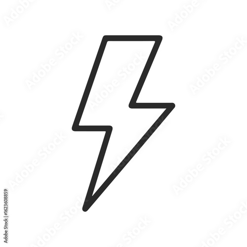 Simple black lightning bolt icon on white background
