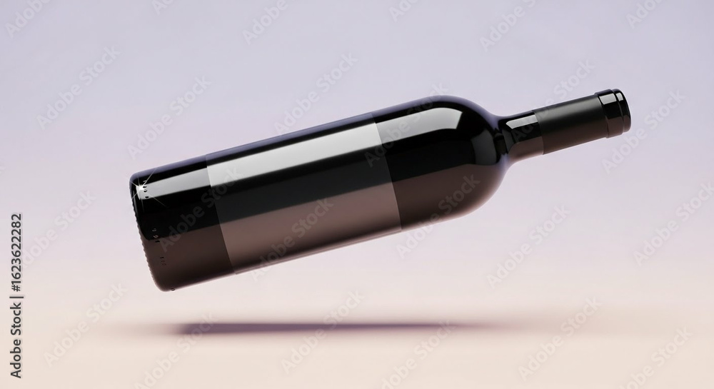 Fototapeta premium black wine bottle