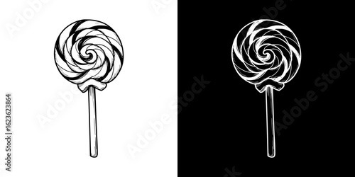 Isolated vector image of a bunch of carrots with greens, two design variants on transparent and black background, pencil drawing, chalk drawing