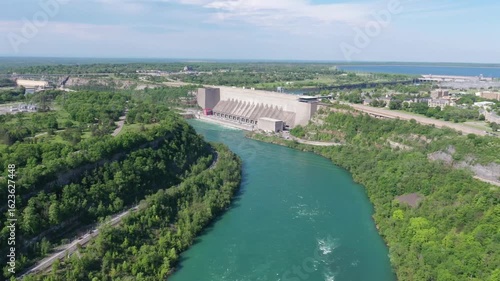 Aerial view of sir adam beck hydroelectric power generating station