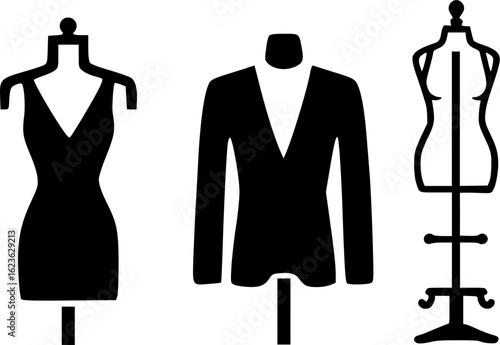 Mannequin silhouette vector art white background sign, symbol, vector, art