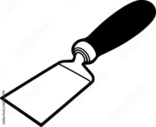 Putty knife flat, build and repair, spatula sign vector graphics. sign, symbol, vector, art