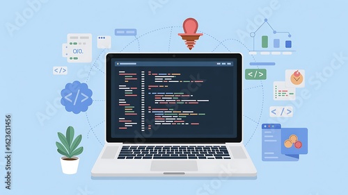Coding and Data Analytics Icons for Developer Projects