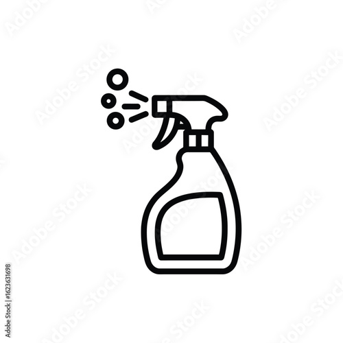 Cleaning Spray Bottle Icon for Disinfection and Sanitization Household and Janitorial Supply Outlines Cleaning Equipment
