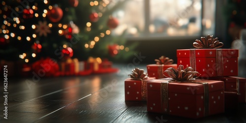 Holiday Gifts Wrapped With Care Under a Beautifully Decorated Christmas Tree.