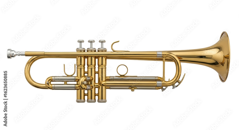 Obraz premium Isolated Golden Trumpet