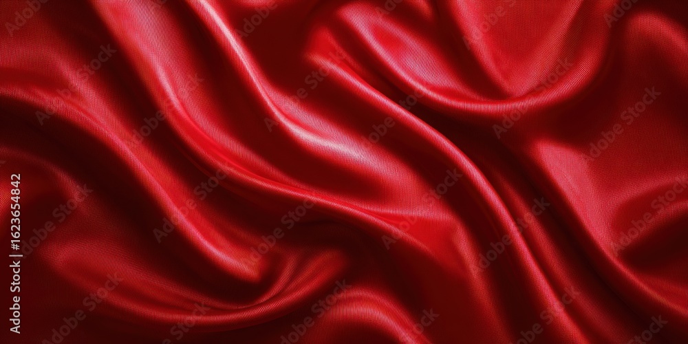 Fototapeta premium Red Silk Drape Texture