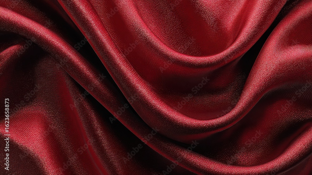Fototapeta premium Red Fabric Drape Texture