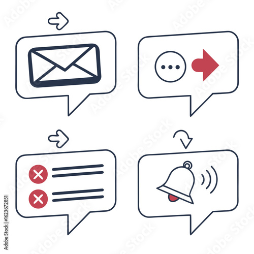 Flat Tooltip and Message Icons