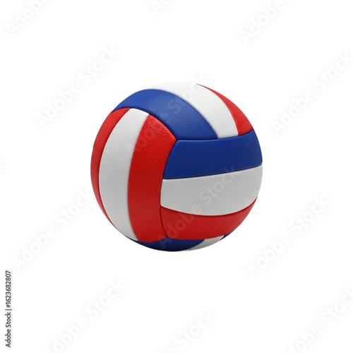 volleyball icon, detailed panels, no shadow, pure white background