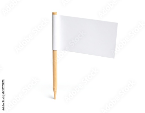 Blank white flag toothpick