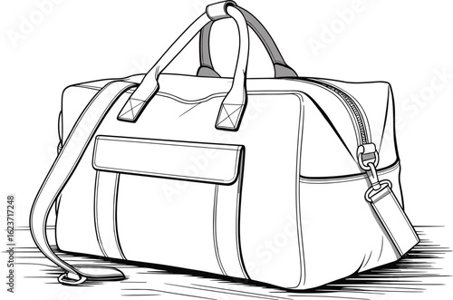 Stylish, durable, and spacious duffel bag with shoulder strap, perfect for travel, gym, and everyday use, featuring multiple compartments