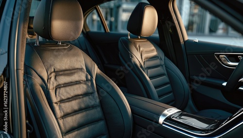 Wallpaper Mural Closeup of luxury car interior seats Torontodigital.ca