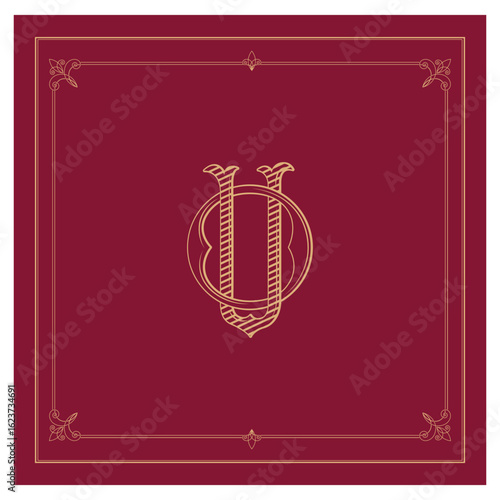 OU, UO, logo OU, Letter OU,  Monogram OU,Wedding Monogram, Wedding Logo, Logo Design , Monogram Vintage