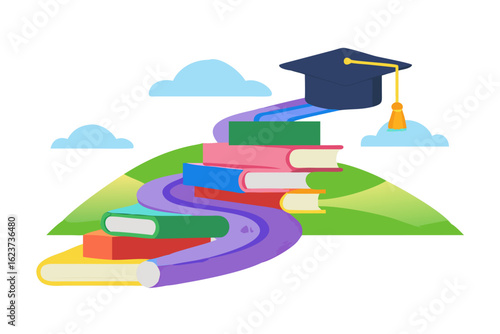 Path to graduation guided by books and education