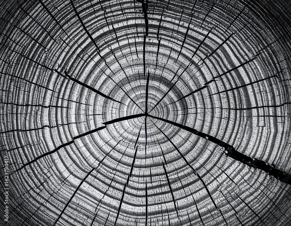 Obraz premium Close-up of a tree trunk cross-section (6)