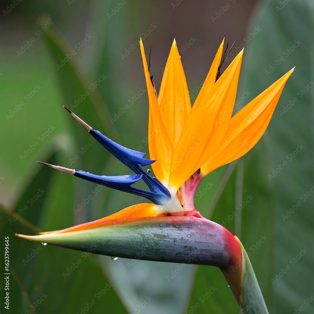 Obraz premium Close-up of a vibrant bird of paradise flower (1)