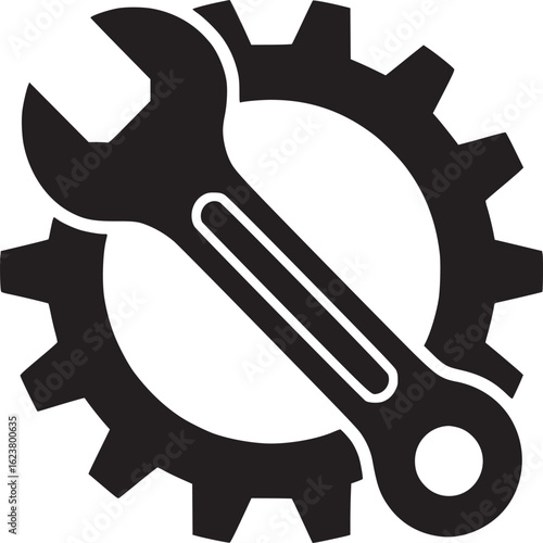 Wrench and Gear Icon