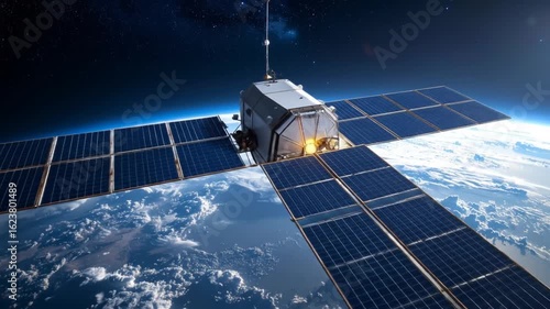 Satellite Orbiting Earth: Space Exploration, Technology, and Global Communication