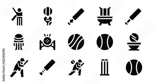 Solid black silhouette sports icon set  -  black silhouette of a basketball on a white background, isolated on white background