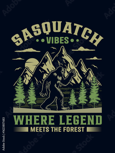 Bigfoot t shirt design