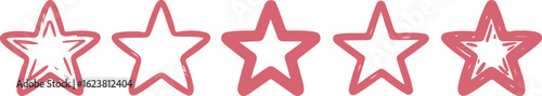 Five star rating symbol, customer feedback and review, graphic resource.